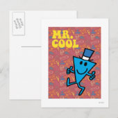 Herr Cool | Farbiger Hintergrund Postkarte (Vorne/Hinten)