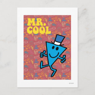 Herr Cool Farbiger Hintergrund Postkarte