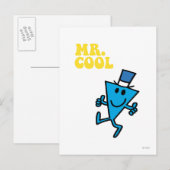 Herr Cool | Gelbe Schrift Postkarte (Vorne/Hinten)