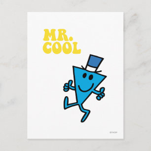 Herr Cool Gelbe Schrift Postkarte