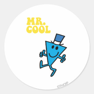 Herr Cool Gelbe Schrift Runder Aufkleber