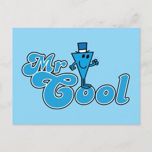 Herr Cool | Glückliche Faustpumpe Postkarte (Vorderseite)