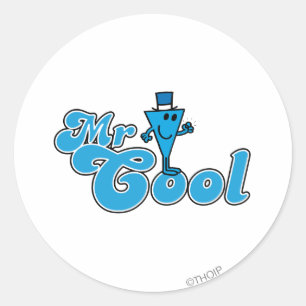 Herr Cool Glückliche Faustpumpe Runder Aufkleber