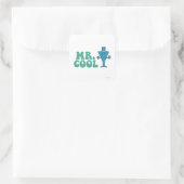 Herr Cool | Logodesign Quadratischer Aufkleber (Tasche)