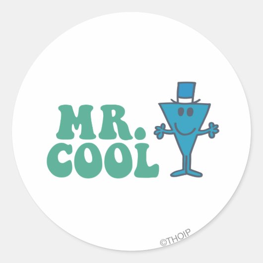 Herr Cool | Logodesign Runder Aufkleber (Vorderseite)