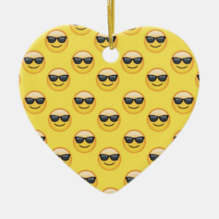Herr Cool Sunglasses Emoji Keramikornament