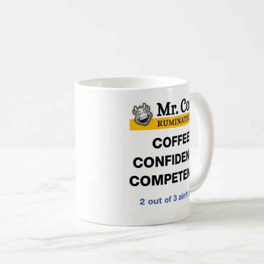 Herr Cow, Kaffee Confidence Kompetenz Kaffeetasse (VorderseiteRechts)