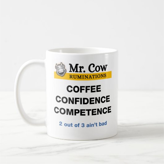 Herr Cow, Kaffee Confidence Kompetenz Kaffeetasse (Links)