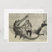 "Herr Crocodile am Zahnarzt" Postkarte (Vorne/Hinten)