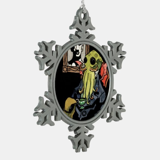 Herr Cthulhu - Schneeflocke-Verzierung Schneeflocken Zinn-Ornament (Links)