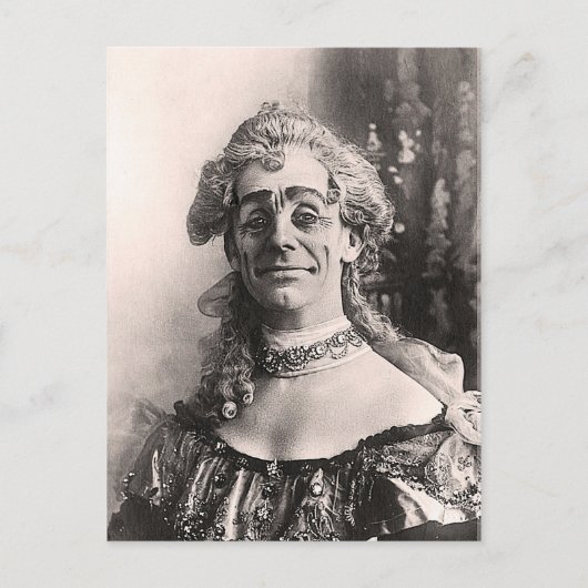 Herr Dan Leno als Muttergoose Postkarte (Vorderseite)