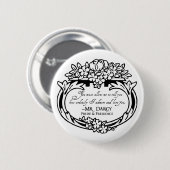 Herr Darcy Loves und bewundert Button (Vorne & Hinten)