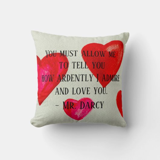Herr Darcy Pillow Kissen (Vorderseite)