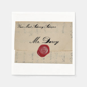 Herr Darcy Regency Love Letter Serviette