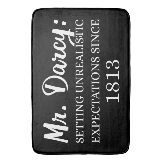 Herr Darcy: Unrealistische Erwartungen seit 1813 I Badematte (Vorderseite Vertikal)