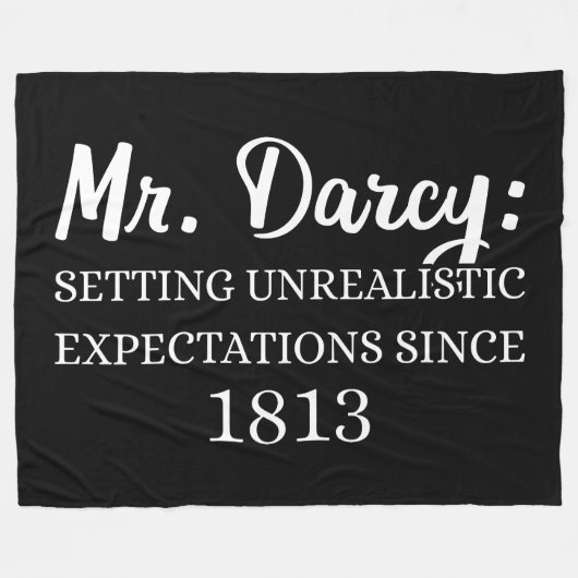 Herr Darcy: Unrealistische Erwartungen seit 1813 I Fleecedecke (Vorderseite (Horizontal))