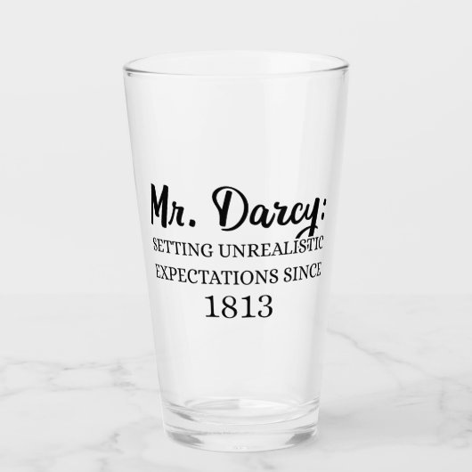 Herr Darcy: Unrealistische Erwartungen seit 1813 I Glas (Vorderseite)