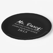 Herr Darcy: Unrealistische Erwartungen seit 1813 I Pappteller (Schrägansicht)