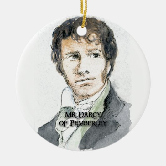 Herr Darcy von Pemberley Keramikornament (Vorne)