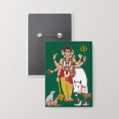 Herr Dattatreya  Button (Vorderseite/Rückseite)