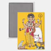Herr Dattatreya  Magnet (Vorderseite/Rückseite)