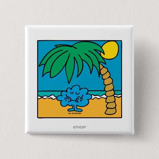 Herr Daydream Beach Scene Button (Vorderseite)
