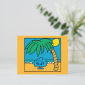 Herr Daydream Beach Scene Postkarte (Stehend Vorderseite)