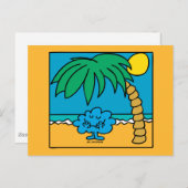 Herr Daydream Beach Scene Postkarte (Vorne/Hinten)