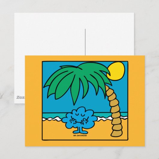 Herr Daydream Beach Scene Postkarte (Vorne/Hinten)