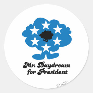 Herr Daydream for President Runder Aufkleber