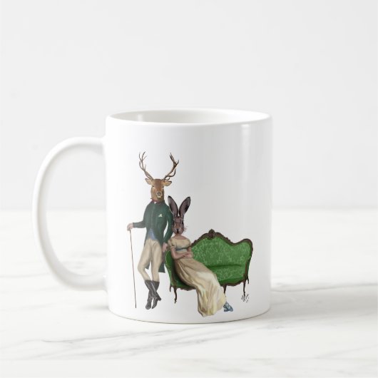 Herr Deer und Frau Rabbit 2 Kaffeetasse (Links)