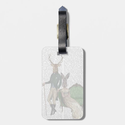 Herr Deer und Frau Rabbit Gepäckanhänger (Rückseite vertikal)