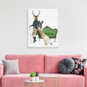 Herr Deer und Frau Rabbit Leinwanddruck (Insitu (Wohnzimmer))
