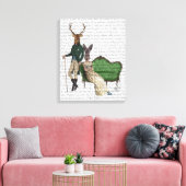 Herr Deer und Frau Rabbit Leinwanddruck (Insitu (Wohnzimmer))