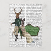 Herr Deer und Frau Rabbit Postkarte (Vorderseite)