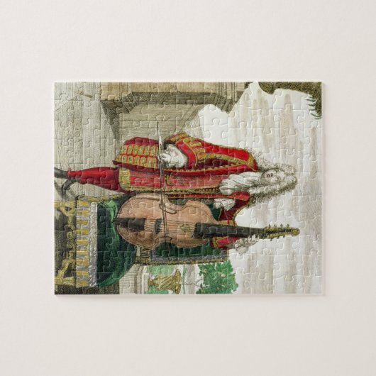 Herr, der das Cello spielt, erschienene c.1688-90 Puzzle (Horizontal)