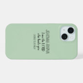 Herr, der heilt, hellgrün, einfache christliche iPhone 15 hülle (Rückseite (Horizontal))
