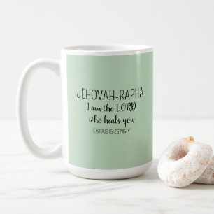 Herr, der heilt, hellgrün, einfaches Christentum Kaffeetasse