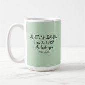 Herr, der heilt, hellgrün, einfaches Christentum Kaffeetasse (Links)