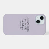 Herr, der heilt, helllila einfaches Christentum iPhone 15 Hülle (Rückseite (Horizontal))