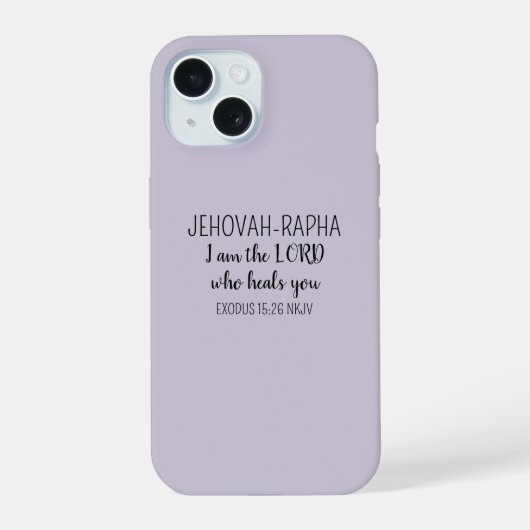 Herr, der heilt, helllila einfaches Christentum iPhone 15 Hülle (Rückseite)