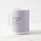 Herr, der heilt, helllila einfaches Christentum Kaffeetasse (Vorderseite Links)