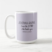Herr, der heilt, helllila einfaches Christentum Kaffeetasse (Links)