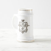 Herr der Küche Monogramm Bierkrug Bierglas (Vorderseite Links)
