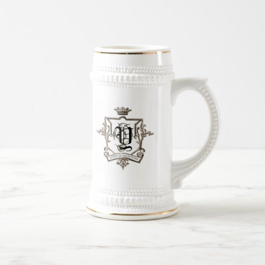 Herr der Küche Monogramm Bierkrug Bierglas (Rechts)