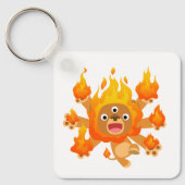 Herr des Feuers! (niedlicher Cartoon Löwe) Schlüss Schlüsselanhänger (Vorderseite)