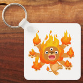 Herr des Feuers! (niedlicher Cartoon Löwe) Schlüss Schlüsselanhänger (Vorderseite)
