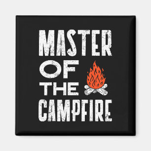Herr des Lagerfeuer-Camper-Das-Camping-T-Shirt-Cam Magnet