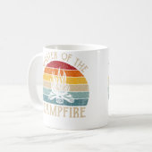 Herr des Lagerfeuers Camping Camper Kaffeetasse (Vorderseite Links)