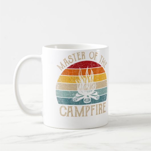 Herr des Lagerfeuers Camping Camper Kaffeetasse (Links)